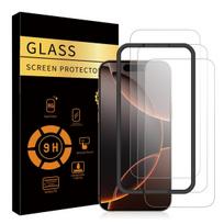 iPhone 17 Air apsauginis stiklas HD, 3 vnt., spec. rėmas