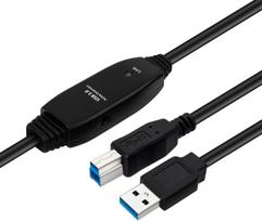 Kabel USB MicroConnect USB-A - USB-B 10 m Black (Active USB 3.2 Gen 1 A-B 10m) | Active USB 3.2 Gen 1 A-B 10m | 5715063413623