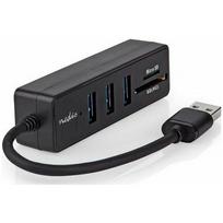 Nedis Nedis CCGB61250BK01 huby i koncentratory USB 3.2 Gen 1 (3.1 Gen 1) Type-A 5000Mbit/s Black | CCGB61250BK01 | 5412810415731
