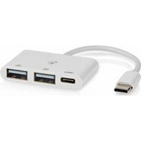 Nedis Nedis CCGB64785WT01 huby i koncentratory USB 2.0 Type-C 5000Mbit/s White | CCGB64785WT01 | 5412810416042