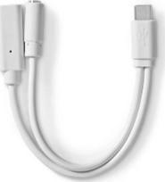 Adapter USB Nedis CCGB64922WT01 USB-C - Jack 3.5mm + USB-C White  (CCGB64922WT01) | CCGB64922WT01 | 5412810419272