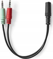 Kabel Nedis Nedis CAGB22160BK02 kabel audio 0,12 m 3.5mm 2 x 3.5mm Black | CAGB22160BK02 | 5412810335794