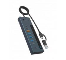 Raidsonic 9-in-1 hub with Power Delivery and Type-C/Type-A host connection | IB-HUB1743-CPD