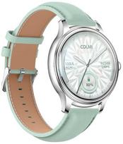 COLMI L28 Smart Watch (Silver-green + green leather strap) | L28 Silver Leather | 6972436987825