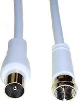 e+p FP 15. Anschluss 1: F plug, Anschluss 2: coax plug. Kabellänge: 1,5 m, Produktfarbe: Weiß, Impedanz: 75 Ohm (FP15)