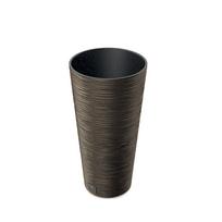 Vazonas su įdėklu 27/15l 300x575mm kavos sp.FURU ROUND SLIM ECO WOODProsperplast