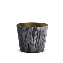 Vazonas su įdėklu 3 l D189xH165 mm antracitas SANDY ROUND-ECO Prosperplast