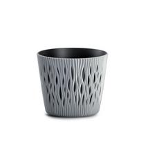 Vazonas su įdėklu D160*H138 mm 1.7L šv.pilkas SANDY ROUND Prosperplast