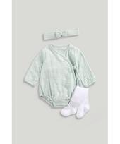 MOTHERCARE smėlinukas, pėdkelnės ir galvos juosta, LK396 74