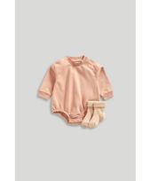 MOTHERCARE smėlinukas ilgomis rankovėmis ir kojinės, LK509 80