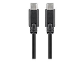 Goobay USB-C į USB-C kabelis, 2m, USB 3.2 Gen 1, 3A, juodas