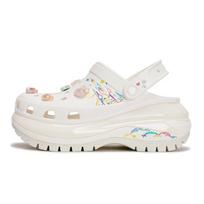 Crocs Mega Crush Clog EVA REGO Dešrainis Sapnų pilis Rankomis tapytas Grafiti pilis Dopamino skylės Batai Unisex Balti 39-40 balta