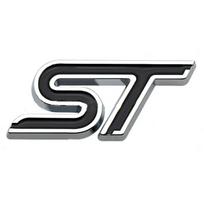 3D metalinis ST priekinių grotelių emblemos ženklelis automobilio galinio bagažinės sparno logotipas, skirtas Focus Mondeo Fiesta Edge Escort MK2 MK3 MK4 MK5 MK7 Sticker sidabras/juoda