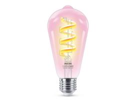 Philips Smart WiFi Filament Clear ST64 RGB | E27 | 6.3 W | Full colour