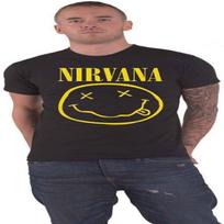 Nirvana T Shirt Flower Sniffin Band Logo Nevermind Official Mens Black Size XXXXXL S juoda