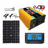Saulės skydelio sistema 18V 20W Saulės skydelis 30A įkrovimo valdiklis su dvigubu USB Automobilio saulės keitiklio rinkinys 220V