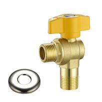 Žalvariniai 1/2'' Kampiniai Stop Vožtuvai Vonios kambariui Didelio Srauto Karšto/Šalto Vandens Uždarymo Vožtuvai Srauto Reguliatoriai Cold Water
