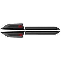 2 vnt. Automobilio logotipo kėbulo sparno šoninių durų apdaila Automobilio emblemos ženkliuko lipdukas Dekoracija Rline Beetle Touareg Tiguan Touran CC Golf Red R juoda