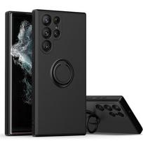 Karinis šarvų laikiklio magnetinis dėklas, skirtas Samsung Galaxy S24 S23 S22 S21 S20 Note 20 10 S10 S9 Ultra automobilio žiedo laikiklio dangtelis, atsparus smūgiams Galaxy S23 Ultra juoda