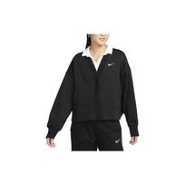 Nike Phoenix Fleece Vienspalvis Pūkuotas Laisvas Megztas Megztinis Moteriški Viršutiniai Drabužiai Juodas FB8773-010 S
