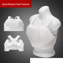 Karate moterų krūtinės apsauga balta xs-s spalva