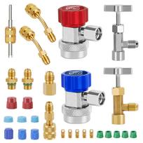 R134A adapterių rinkinys Konversijos adapteriai Tiesūs adapteriai Oro kondicionieriaus įrankis Sistemos remonto įrankis Puikiai tinka technikai