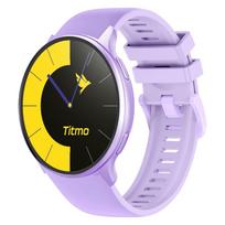 Išmanusis laikrodis TITMO O-200 (GPS, AMOLED, bluetooth skambučiai, silikono dirželis) levandų