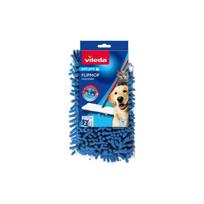 Vileda Flip Mop Trapezoidal Microfiber Mop Replacement Part White-Blue 162291