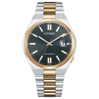 CITIZEN Mechanical Watch with Date CITIZEN COLLECTION TSUYOSA 40mm with Metal Automatic Second and Silver Men's Display, NJ0154-80H, Band, See-Through juoda