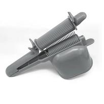 Professional Roller Comb Applicator Hair Coloring 2-In-1 Dye Salon Hair Care Plastic Hairdressing Tool for Salon or Home Use pilka spalva