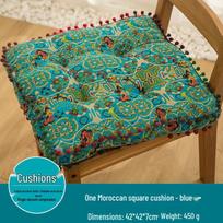 Tinginio grindų pagalvė: Didelis apvalus tatamio kilimėlis, storas medvilnės ir lino audinio kvadratinis kėdės pagalvėlė Floor Cushion [Thickened and Enlarged]