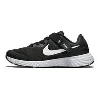 Nike Revolution 6 FlyEase 4E GS Juodi Balti Vaikų Sportbačiai Tamsiai Dūminiai Pilki DO5065-003 36