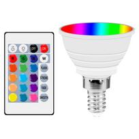 LED lemputės RGB šviesos taurė 16 spalvų keičiančios 85-265V E14 nuotolinio valdymo išmanioji prožektoriaus lemputė