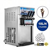Komercinė ledų gaminimo mašina 18L/H 1200W Stalo minkštų ledų gaminimo aparatas balta