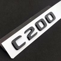 ABS Juodo chromo raidės 3D Automobilio bagažinės raidės Emblema Ženklelis Lipdukas C200 C220 C300 C320 Logotipo lipdukas Priedai C200 juoda