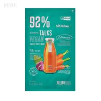 „MISSHA Talks Vegan Squeeze Sheet Mask Sos Relaxer“ raminamoji lakštinė veido kaukė, 27 g