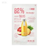 „MISSHA Talks Vegan Squeeze Sheet Mask Skin Smoother“ glotninamoji lakštinė veido kaukė, 27 g