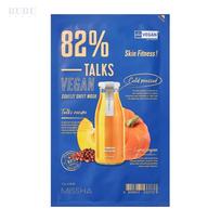 „MISSHA Talks Vegan Squeeze Sheet Mask Skin Fitness“ stiprinamoji lakštinė veido kaukė, 27 g