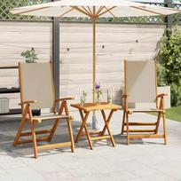 Sulankstomos sodo kėdės, 2vnt., akacijos masyvas ir tekstilenas