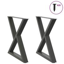 Valgomojo stalo kojos, 2 vnt., antracito spalvos, 80x(72-73,3) cm, plienas