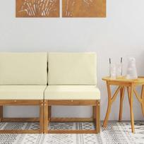 Lauko Vidurinis Sofa Kietos akacijos mediena Natūrali