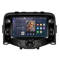 automagnetola radijas junsun Citroen c1 Peugeot 108 Toyota Aygo ii gps navigacija usb wifi bluetooth carplay fm vairo valdymo funkcija
