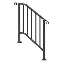 Turėklas, 2-3 laiptelių lauko laiptų turėklai, 950x84x985 mm, juoda, anglinis plienas