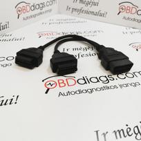 OBD / OBD2 jungties ilgiklis / prailgintojas (DVIGUBAS)