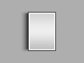 Veidrodis VENTO MONZA, 50 x 70 cm,LED,4mm, 220-240V, 50HZ,liečiamas mygtukas, juodas rėmas, šviesos