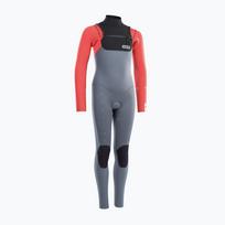 Vaikiškas banglenčių kostiumas ION Capture 4/3 Front Zip Jr steel blue/red