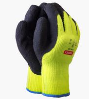 TAMREX WinterGrip Hi-Vis lateksu aplietos šiltos darbo pirštinės 10dydis