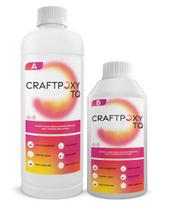 CRAFTPOXY TQ 2kg Rinkinys, Skaidri Epoksidinė Derva ir Kietiklis