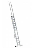 DRABEST PRO aliuminio kopėčios 3 dalių, 3x14 pakopos, 150 kg