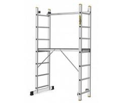 Aliuminio kopėčios - pastoliai DRABEST 2x7, platforma 46x150 cm (AL-DR-RU-2X7-PRO+H)